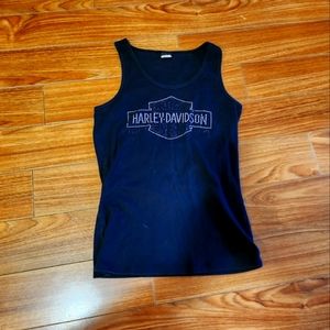 Harley Davidson women's tank top with crystal logo black